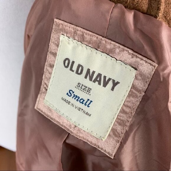 Old Navy jacket S brown 39% wool double breasted - Picture 10 of 12